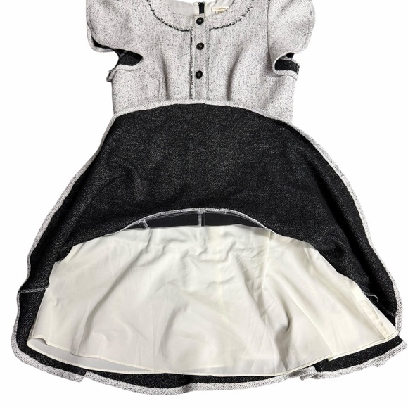 Shoshanna Connie Flutter Sleeve Tweed Mini Dress Size 6 - Picture 7 of 9